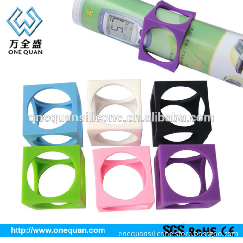 3D cube shape silcione elastic band